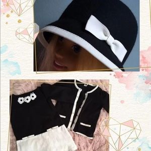 Girls dress cardigan hat